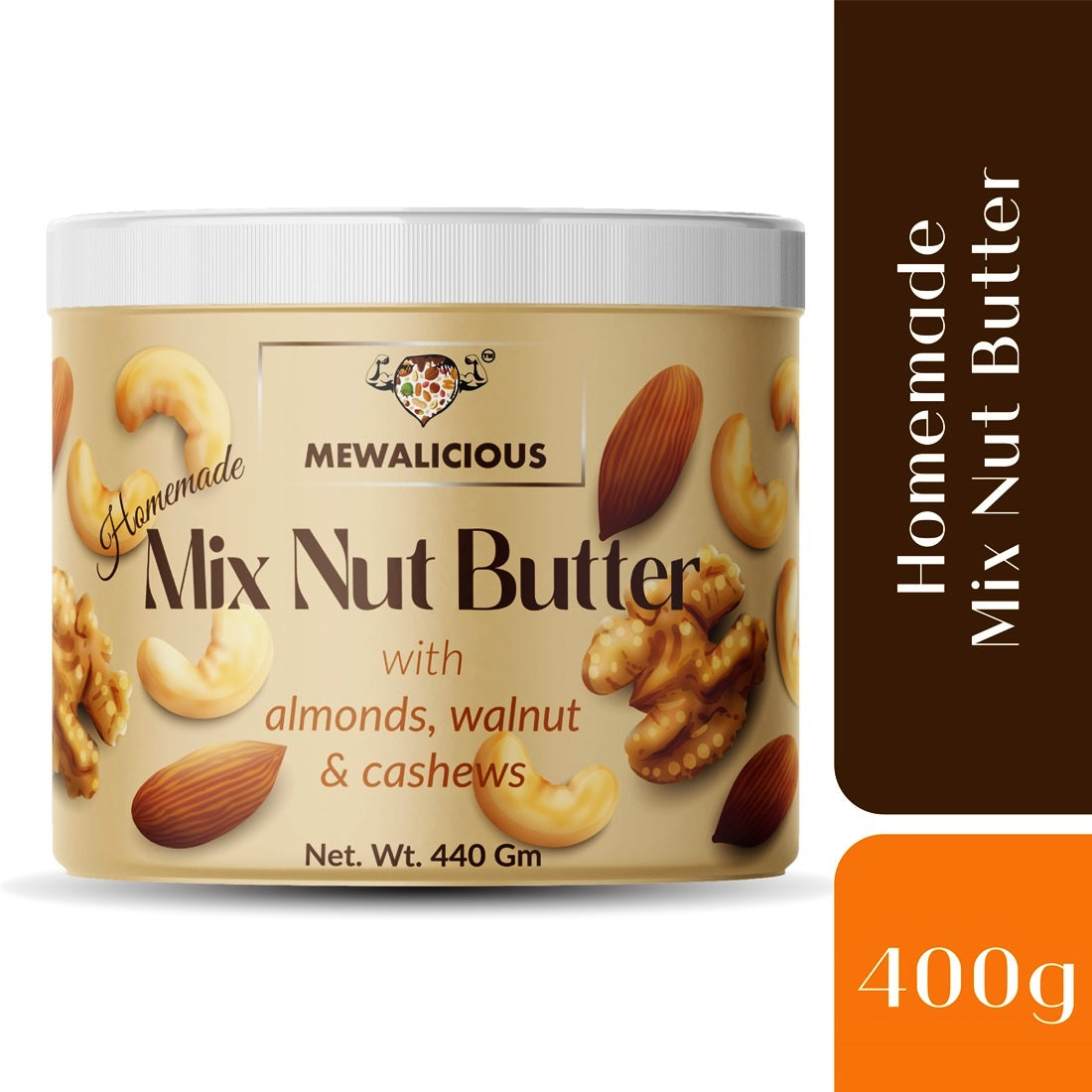 Mix Nut Butter With Almond, Walnut & Cashews, Mix Nut Butter Crunchy, Natural & Homemade, Vegan, Non-GMO, Peanut butter unsweetened - ItsMewalicious