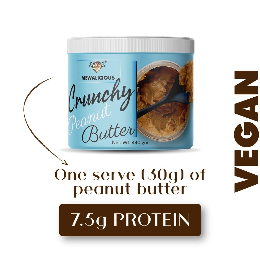 Peanut Butter Classic, Peanut Butter Crunchy, Natural & Homemade, Vegan, Non-GMO, Peanut butter unsweetened - ItsMewalicious