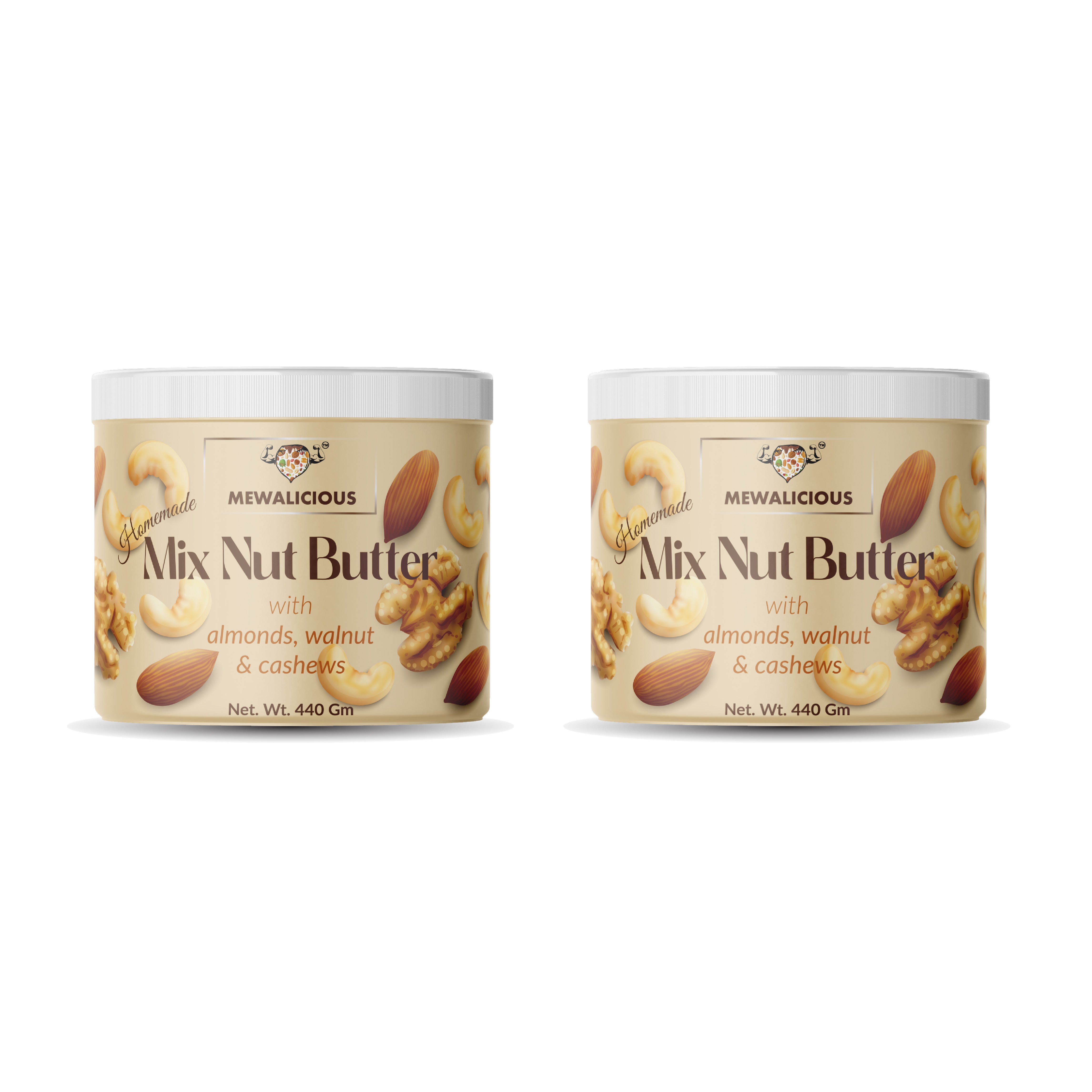 Mix Nut Butter With Almond, Walnut & Cashews, Mix Nut Butter Crunchy, Natural & Homemade, Vegan, Non-GMO, Peanut butter unsweetened - ItsMewalicious